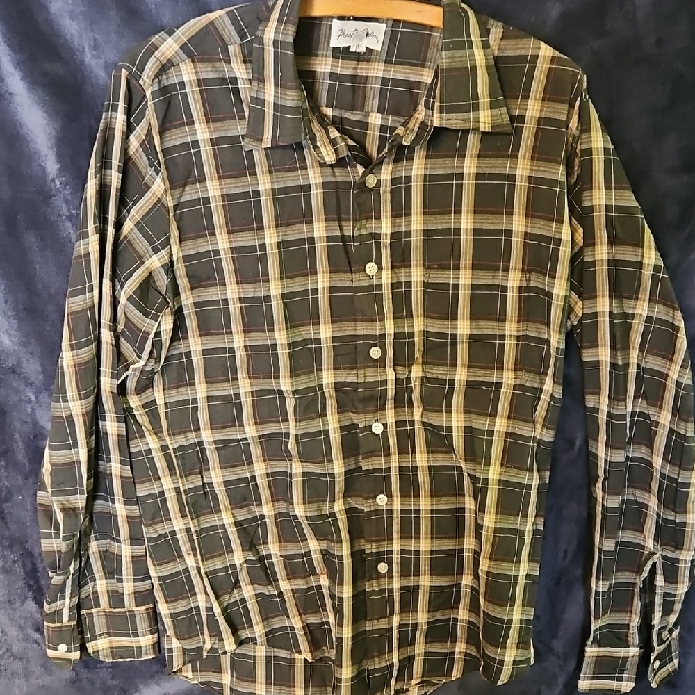 Pendleton Men's Plaid Shirt - Black and Tan